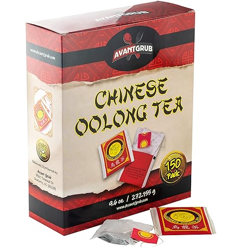 Authentic Restaurant-Grade Oolong Tea Bags, Premium Chinese Tea Sachets for Hot or Iced Caffeinated Drinks, Semi-Fermented Drink for Detox, Health