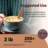 Micro Ingredients Organic Cinnamon Sticks Whole, 2lb (200+ Sticks) | Bold Aroma & Flavor | Great for Tea, Desserts & Cooking | Non-GMO, Vegan