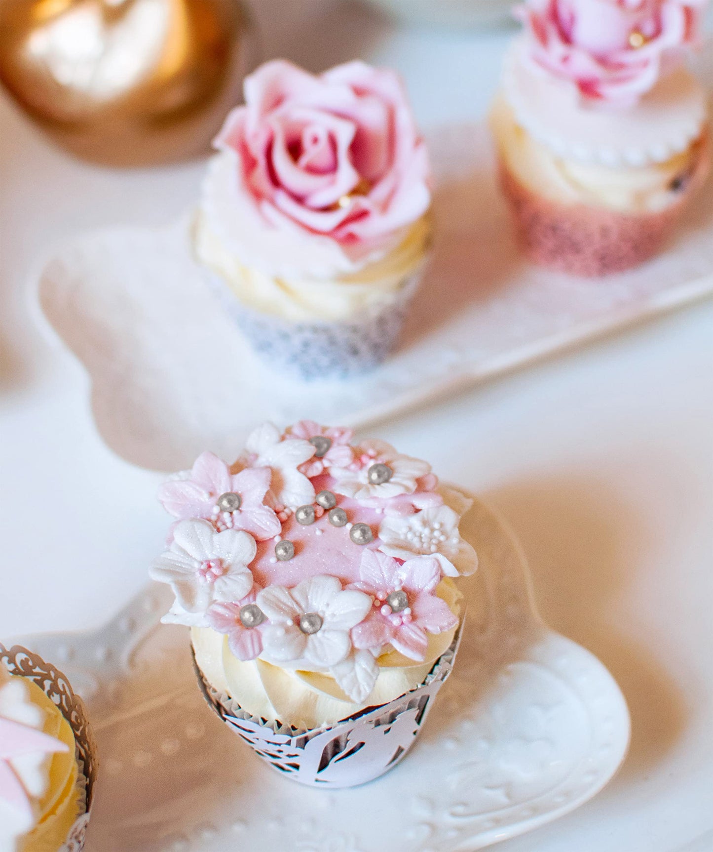 Baker's Choice Edible Pearls - Pearl Sprinkles - Metallic Silver Sugar Pearls - Dairy Free - Kosher - 3 oz.