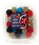 Mixed Nonpareiles berry Jellies and Gummies. Include: 4 Pck of Mixed Berry Jellies Nonpareiles Tub,