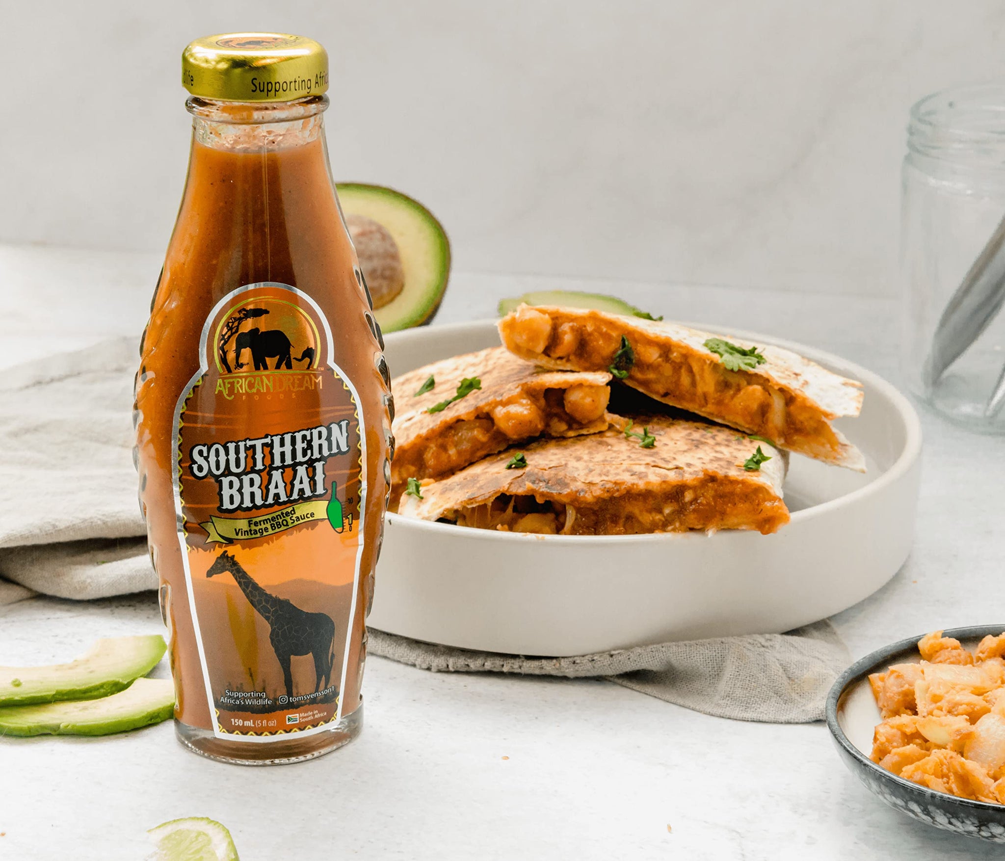 Southern Braai Fermented BBQ Sauce by African Dream Foods | All-Natural Barbecue Sauce | Glass Bottle, 5 fl oz