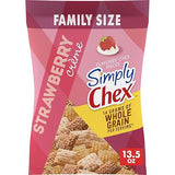 Simply Chex Strawberry Crème Flavored Snack Mix, Family Size, 13.5 oz