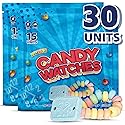 30 Candy Bracelet Watches Party Favors - Pack of 30 Blue Individually Wrapped Candy Bracelets with Colorful Fruit Flavor - Stretchable, Edible, Fruity