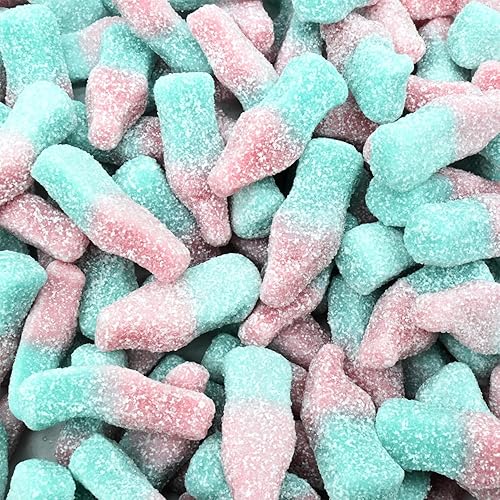 Candy Retailer Small Sour Bubble Gum Flavored Gummy Bottles 1 Lb
