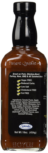 Lynchburg Tennessee Whiskey Sweet & Mild SUGAR FREE Gourmet Deli & Grillin' Sauce 16oz