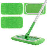 AmaVins Reusable 100% Coral Fleece Mop Pads Compatible with Swiffer Sweeper, 3 Pack Wet and Dry Flat Cover, Washable Wet Pads Refill