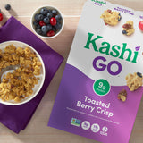 Kashi GO Breakfast Cereal, Vegan Protein, Fiber Cereal, Toasted Berry Crisp, 14oz Box (1 Box)