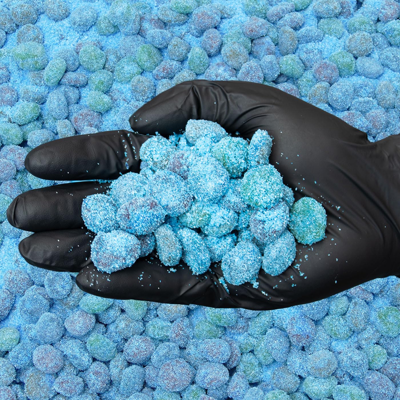 Goso Gummies Sour Blue Razz Gusher Bombs - 6oz Bag - Sour Blue Raspberry Filled Candy