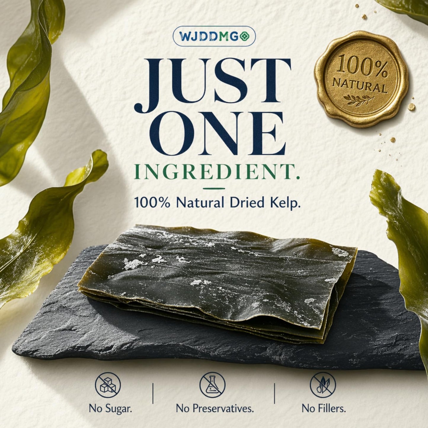 Premium Kombu, 7.05oz Dried Kelp from Hokkaido Japan, No Additives Sun-Dried Seaweed, for Japanese cuisine Seaweed Salad Dashi Stock Miso Soup Rice