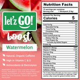 Let'z Go Clean Energy Drink Mix - Natural Caffeine Packets, Vitamins C + D, Electrolytes, Sugar-Free, Zero Calories | Anytime Energy | 15 Count