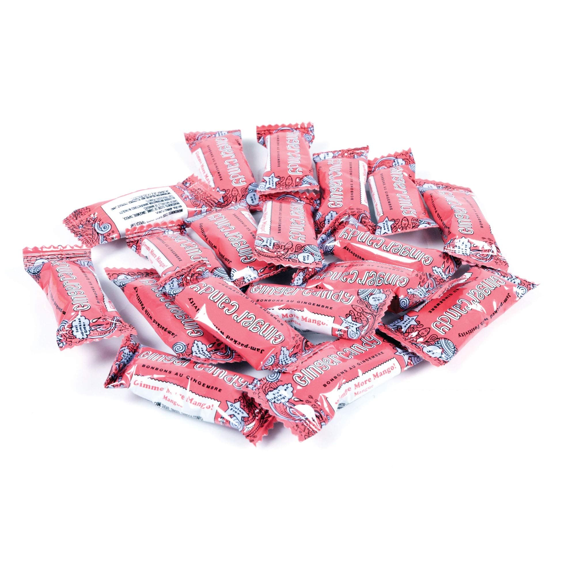 Gem Gem Ginger Candy Chewy Ginger Chews (Mango, 1 Pound Bulk Pack)
