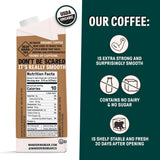 Wandering Bear Extra Strong Organic Cold Brew Coffee, Straight Black, 32 fl oz, 1 pack - Smooth, Organic, Unsweetened, Shelf-Stable, and Ready