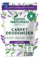 Good Natured Brand | Carpet Deodorizer & Freshener Powder | 31 oz Pet Odor Eliminator for Strong Odor & Pet Urine | Fresh Natural Lavender Scent |