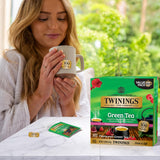 Twinings Green Tea with Pomegranate, Raspberry, & Strawberry Individually Wrapped Bags, 100 Count (Pack of 1), Caffeinated, Enjoy Hot or Iced, 100