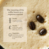 SPECIALTY ESPRESSO MARTINI COFFEE BEANS - 4OZ WHOLE BEAN GARNISH FOR COCKTAILS & MIXOLOGY, PREMIUM BARISTA-QUALITY ESPRESSO MARTINI TOPPING, COFFEE