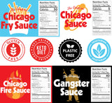 Big Fork Brands Chicago Sauce Series, 4-Flavor Variety Pack, 8 oz
