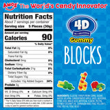 AMOS 4D Gummy Blocks - 7oz (198g) Fruit-Flavored Building Block Gummies, Fun Play Edible Candy with Real Fruit Juice, Artificial Flavor