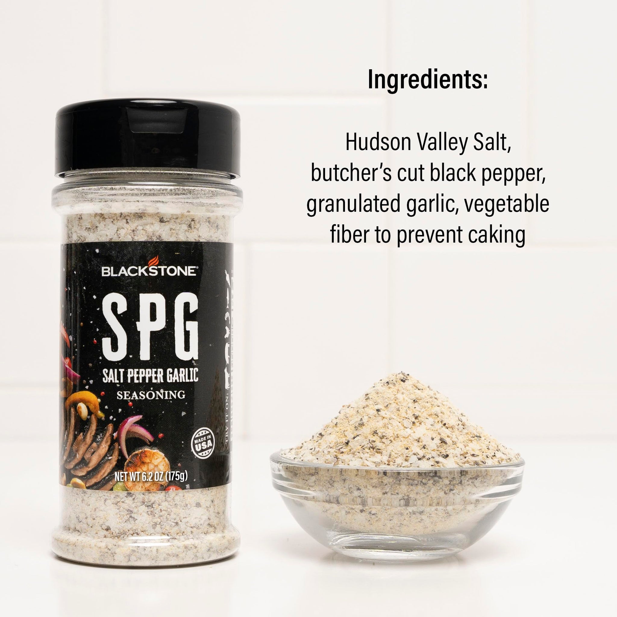 Blackstone 4229 Salt Pepper Garlic (SPG) Seasoning Cooking Chicken, Beef, Fries, Steak, Poultry, Vegetables or Sprinkling On All Foods, All Purpose