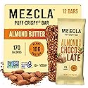 Mezcla Puff-Crispy Plant Based Protein Bars - Almond Butter Chocolate - Healthy Snacks for Adults & Kids - Perfect School, Travel, & Office Snacks