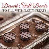 Dark Chocolate Dessert Shells 12ct, Edible Cups for Ice Cream, Gluten-Free