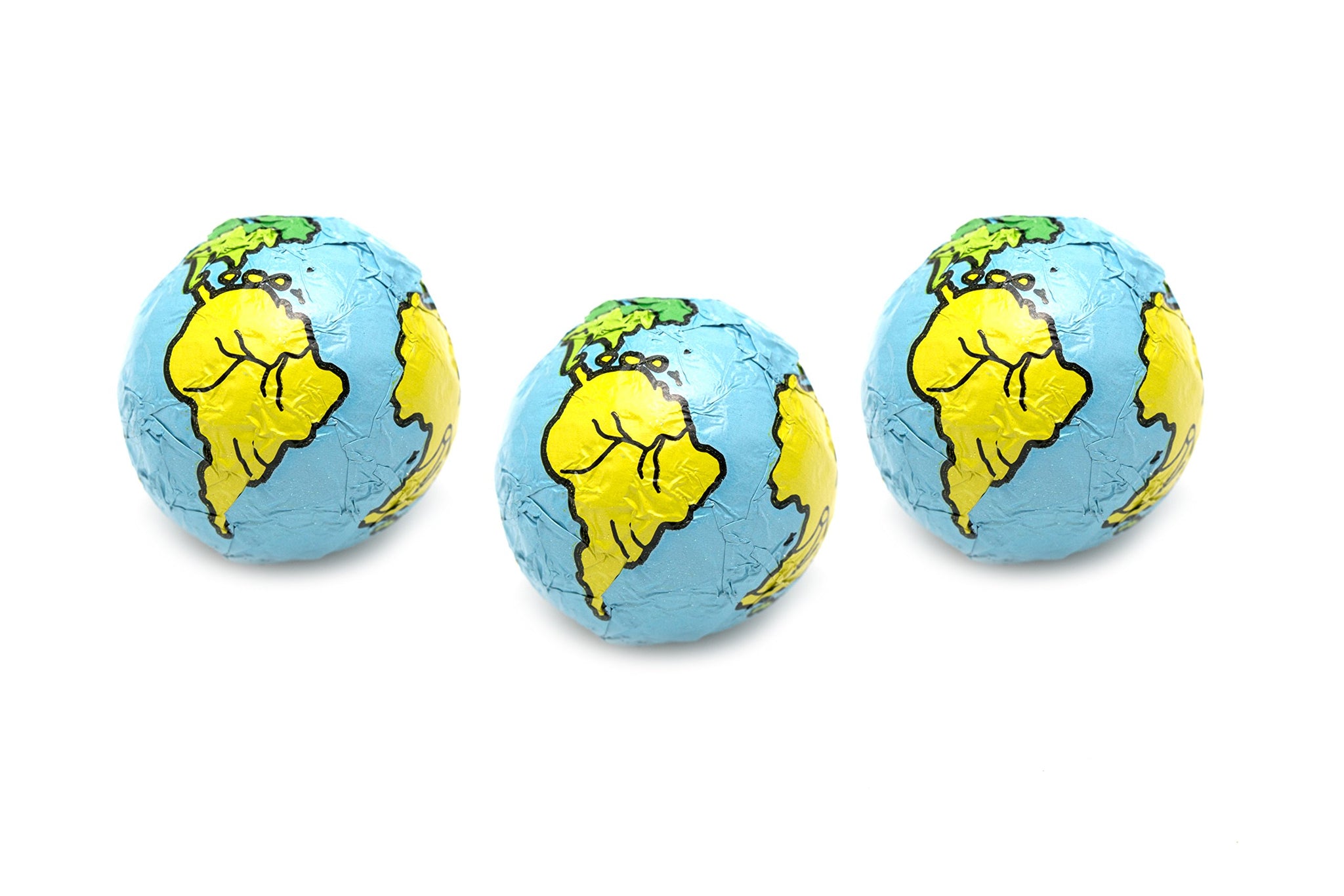 CandyOut Chocolate Earth Balls 2 Pound - Foil Wrapped Chocolate Candy in Sealed Bag