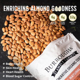 Burroughs Family Farms 3 lb USDA Organic Raw Almonds - First Regenerative Organic Certified Farm - Gluten-Free, Non-GMO, Vegan, Paleo & Keto-Friendly