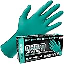 SAS ChemDefender Powder-Free Chloroprene Disposable Gloves | 5 Mil - Large | Chemical Resistance, Textured Fingertips, Extended 12" Cuff, Single Use |