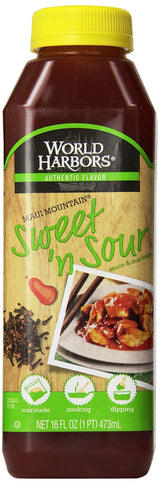 World Harbors Maui Sweet and Sour Sauce - Hawaii Style Perfect for Dipping, Dumplings, Chicken Nuggets, Various Meats Including Beef, Pork, Seafood