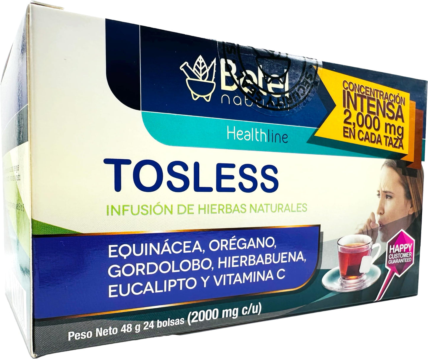 Betel Natural Tosless Tea - All Natural Aid for Cold and Cough - 24 Tea Bags