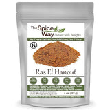 The Spice Way - Ras El Hanout Moroccan Meat Spice Blend of Turmeric, Cinnamon, Coriander, Mace, Cumin, Paprika & Nutmeg - Salt Free (resealable bag 4