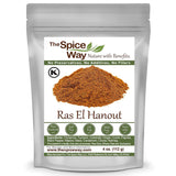 The Spice Way - Ras El Hanout Moroccan Meat Spice Blend of Turmeric, Cinnamon, Coriander, Mace, Cumin, Paprika & Nutmeg - Salt Free (resealable bag 4