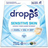 Dropps Sensitive Skin Laundry Detergent Pods, Unscented (36 Ct) - Hypoallergenic & Dermatologist Tested | Free & Clear | Laundry Pods for Sensitive