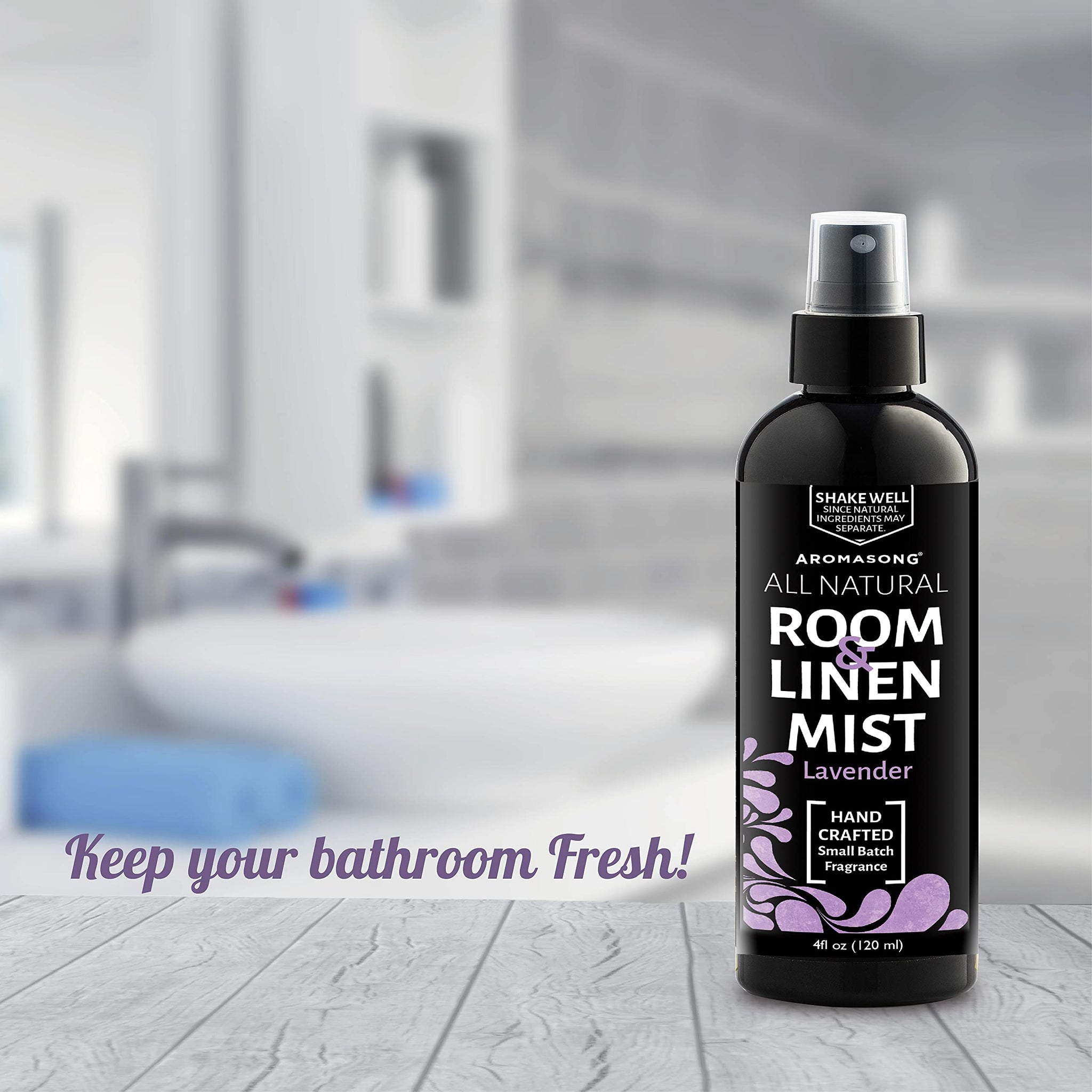 Aromasong All Natural Lavender Spray for sleep - Room & Linen Spray for Pillows and Sheets - Lavender Bed Spray Home Air Freshener & Deodorizer