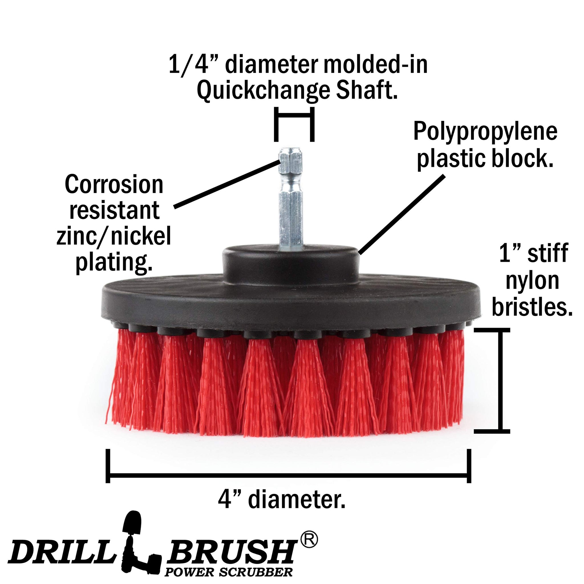 Outdoor Cleaning Tools - Patio Scrub Brush - Outdoor Deck Scrubber Brush - Bird Bath Cleaning Tool - Fountain Cleaning Brush - Garden Statues Cleaning