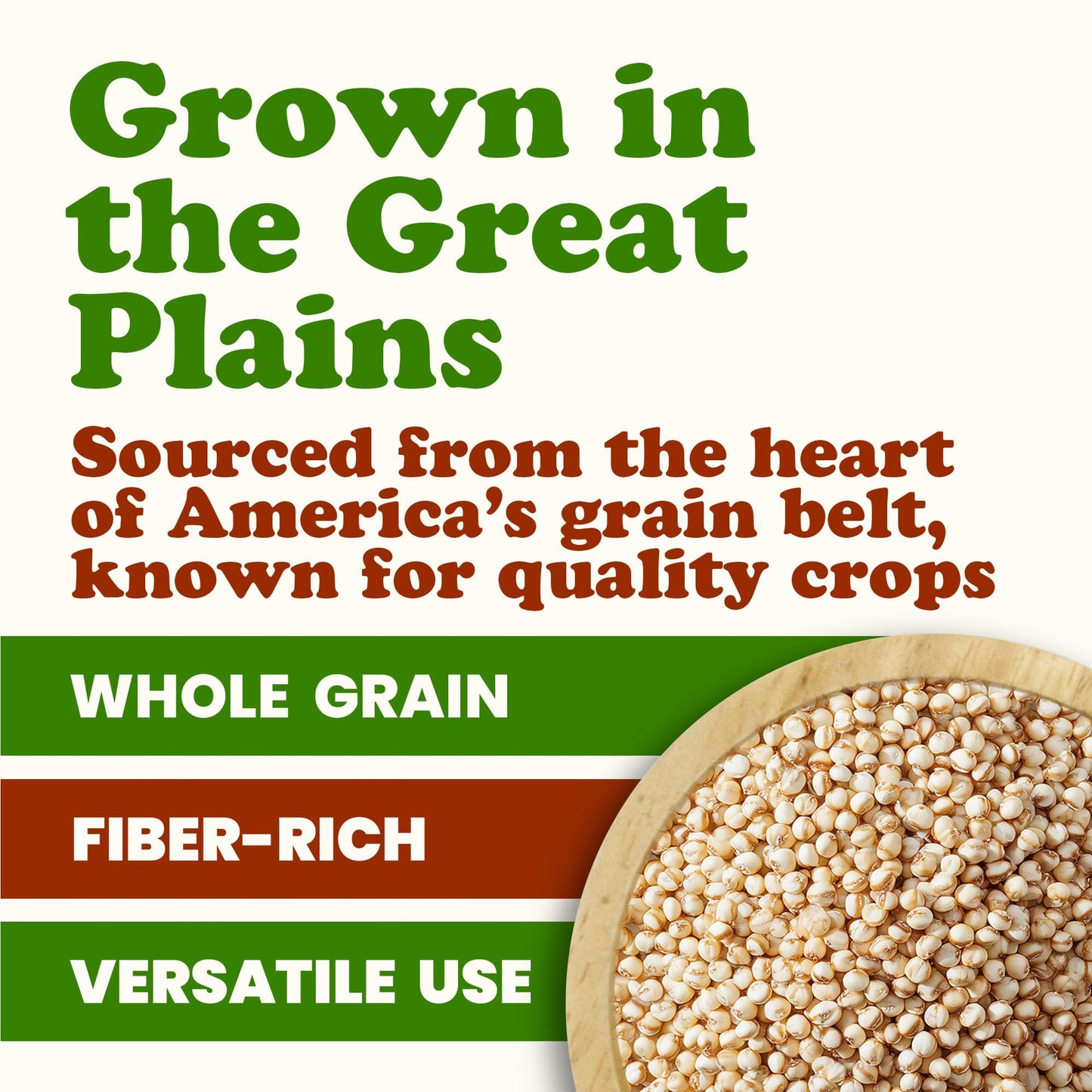 Food to Live Organic Great Plains White Sorghum Grain, 6 Pounds - Whole Ancient Groats. High Fiber. No-GMO. Raw Milo Seeds. Vegan, Kosher, Bulk