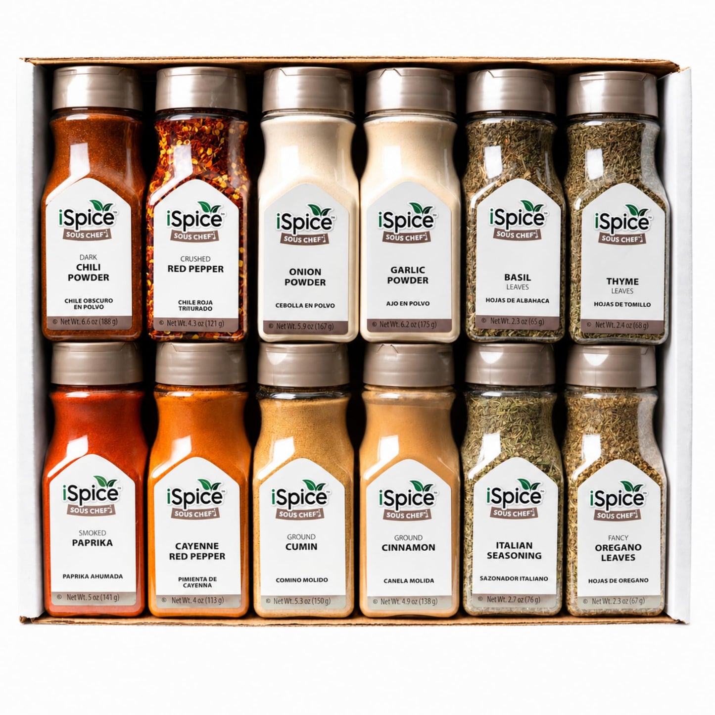 iSpice Starter Spice Set- Seasonings for Cooking, Spices and Seasonings Sets, Spices Variety Pack, Cooking Gifts for Men Home Basic Spice Set | Chef