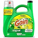 Gain Liquid Laundry Detergent, Original Scent, 154 fl oz, 107 loads, Freshness + Odor Fighting, Laundry Detergent Liquid Soap, HE compatible