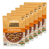 A Dozen Cousins Vegan Mexican Pinto Cowboy Beans 6pk, Seasoned Healthy Microwave Beans in Avocado Oil, Ready to Eat Prepared Food, Easy Plant Protein