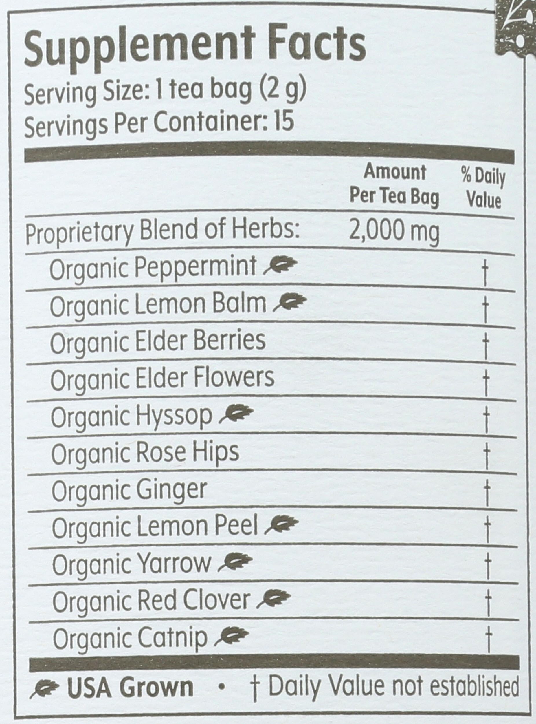 FLYING BIRD BOTANICALS Tea, Cold Comfort, 15 CT