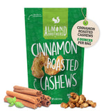 Almond Brothers Roasted Cashews - Pack of 3, 5 oz Hand Crafted Cinnamon Glazed Roasted Cashews, Gluten-Free, Non-GMO
