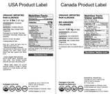 Food to Live - Organic Imported Raw Almonds, 4 Pounds Non-GMO, Whole, Raw, No Shell, Unpasteurized, Unsalted, Vegan, Kosher, Bulk.