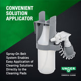 Unger Commercial SpeedClean Window Cleaning Kit, 11-Piece Set, 8-Inch Pad Holder with Microfiber Pads, 6-Foot Reach