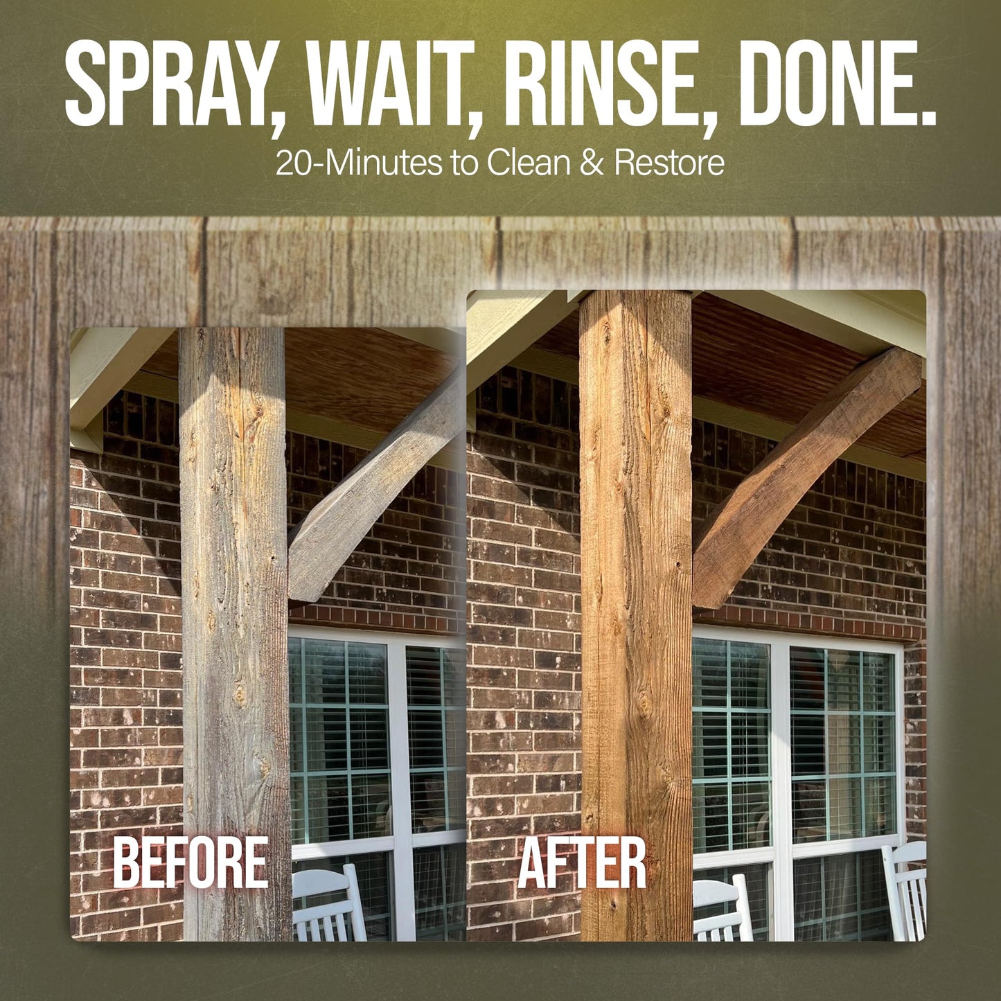 Southeast Softwash Wood Wizard | Heavy Duty Wood Floor Cleaner & Stain Remover | No-Bleach Wooden Floor Cleaner for Decks, Fences, & Docks | Odorless