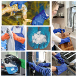 kitchen-star Ultimate Rubber Household PVC Gloves with Comfortable Cotton Lining, Anti-Slip surface, Kitchen Dishwashing, Extra Thickness, Kitchen