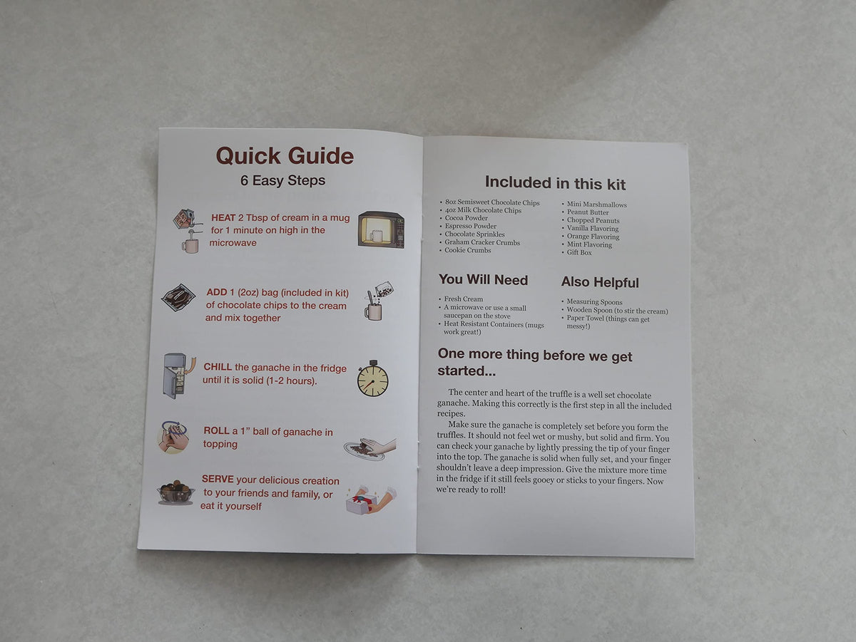 Chocolate Truffle Making Kit (Gift Idea, DIY Activity, Easy Intro to the Art of Chocolate Making). Fun for All Ages! Includes Recipes and Ingredients