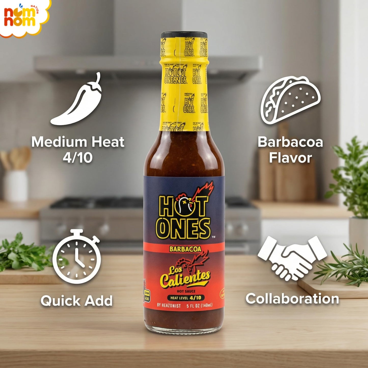 Hot Ones Sauce Calientes Barbacoa 5 oz - (1 Pack) Hot Sauce for Tacos and Grilling - Salsa Verde Style Chipotle - Scorpion Inspired Heat -