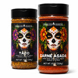 Spanglsh Asdero Taco & Carne Asada Seasoning Variety Pack, Mexican-Inspired Spice Blends for Tacos, Steak, Chicken, Fajitas & Grilling, 2 Bottles, 15