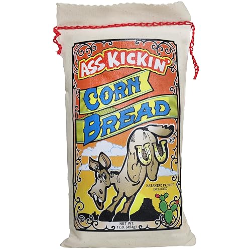 ASS KICKIN' Corn Bread Mix - 1 Pack - Premium Gourmet Gift - 16oz. - Try if you dare!