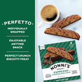 Nonni's Espresso Chocolate Chip Biscotti Cookies - Espresso Chocolate Chip Cookies - Biscotti Italian Cookies w/Dark Chocolate - Italian Biscotti