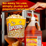 At-The-Movies-Popcorn® Buttery Flavor Popcorn Topping (4 - One-Gallon Bottles) - Movie Theater Butter Popcorn Oil, Vegan, Gluten Free, Non GMO, Zero